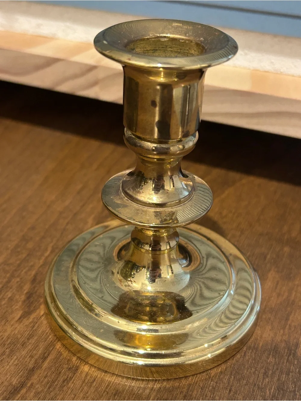 Vintage Solid Brass Candlestick Holder